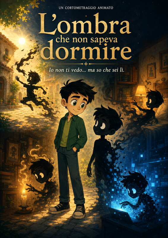 L’Ombra che non sapeva dormire — filme e livro ilustrado interativo